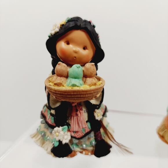 Vtg Friends Of The Feather Figurines Enesco Lot Little Bird Hen Wolf Cares 90's - Picture 5 of 13